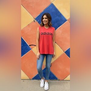 USED Womens Adidas Active LIN SOL Tank Shirt